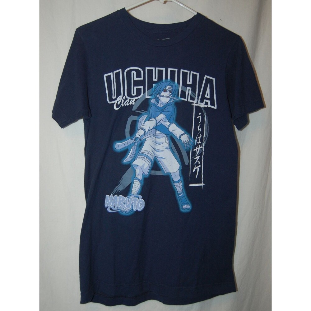 Naruto Uchiha Clan Dark Blue Blue T-Shirt Size Small